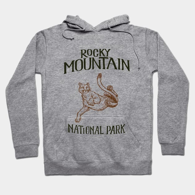 Rocky Mountain National Park: Falling Mountain Lion Hoodie by calebfaires